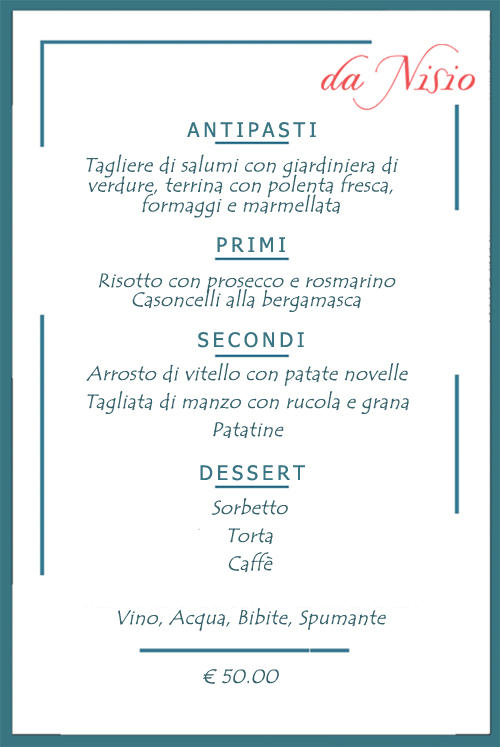 Mangiare a Bergamo - Ristorante da Nisio